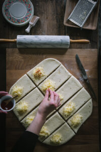 sajtos lángos az Emlékek Íze konyhájából/'langos' filled with cheese from the Taste of Memories Hungarian country kitchen www.tasteofmemories.com