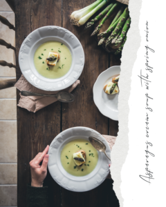 spárgakrémleves újhagymával az Emlékek Íze konyhájából www.emlekekize.hu asparagus cream soup with spring onions from the Taste of Memories Hungarian country kitchen www.tasteofmemories.com
