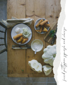 rántott patisszon és sajt az Emlékek Íze konyhájából/Fried pattypan squash and cheese from the Taste of Memories Hungarian country kitchen www.tasteofmemories.com